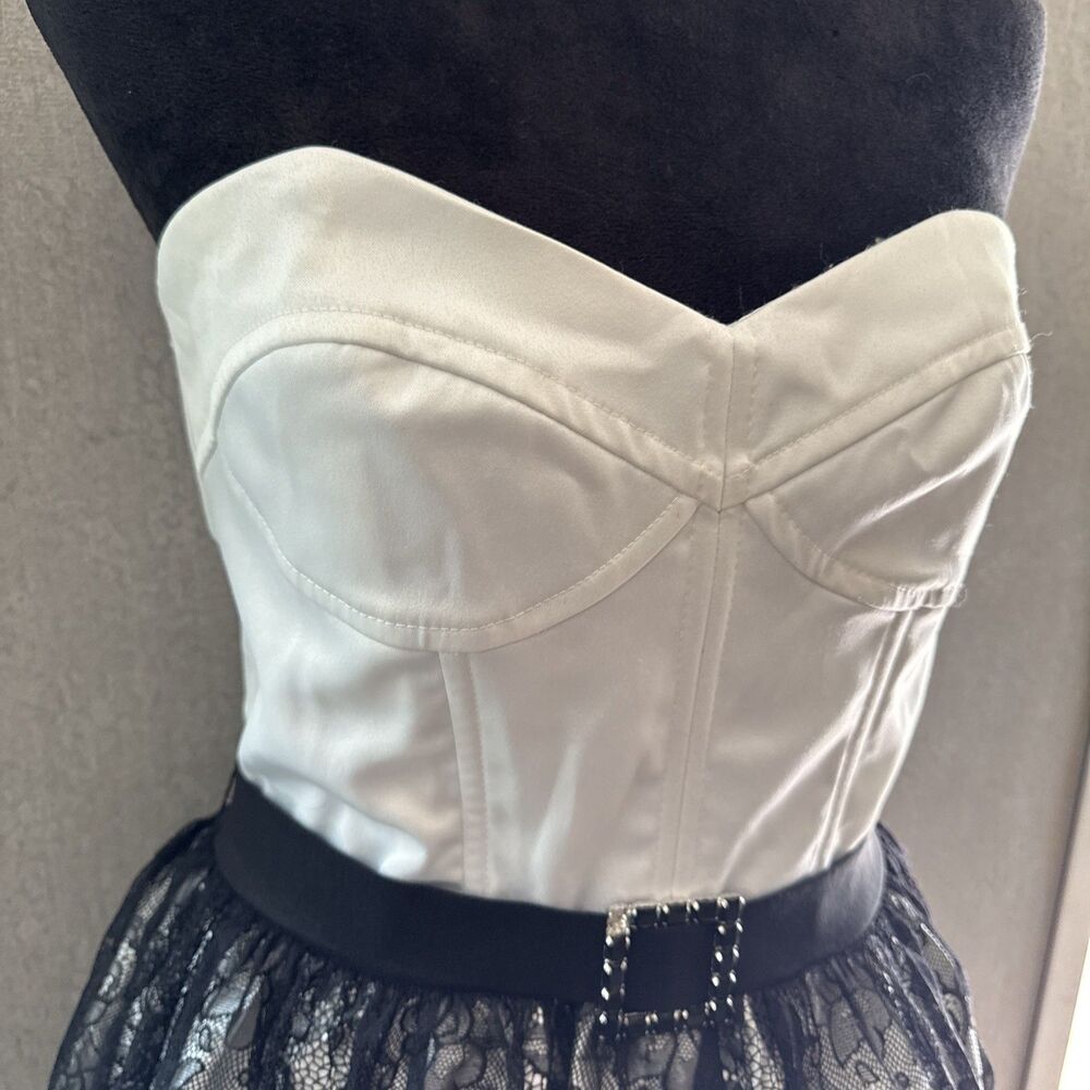 Vintage 80s 90s Jessica McClintock Gunne Sax Dress Size 9 Strapless Prom Party - Picture 3 of 10